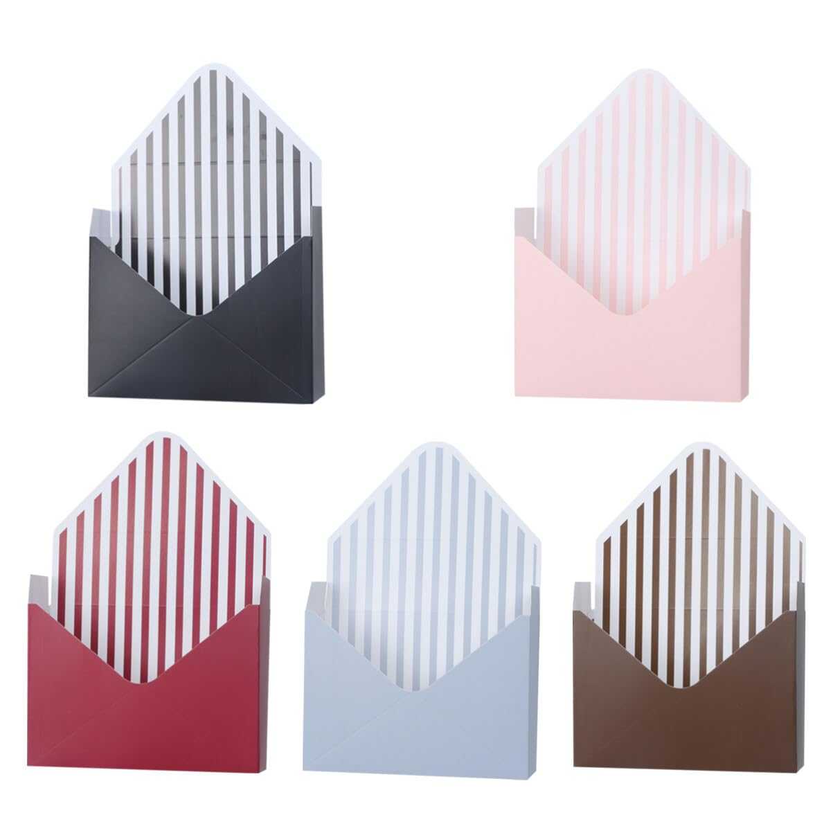 PRETYZOOM 5-Piece Waterproof Envelope Gift Box Set - Wedding Rose Wrapping Paper, Jewelry Packaging, Decorative Paper Bags for Wedding Ceremony Decor, Floral Arrangements & Party Favors