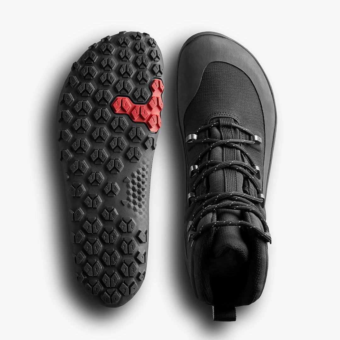 Vivobarefoot Men's Tracker Textile All-Terrain Hiking Boots - Lightweight Barefoot Shoes for Outdoor Adventures, Trail Running & Camping