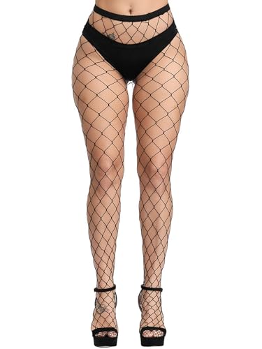 Black Fishnet Stockings-xlarge Grid