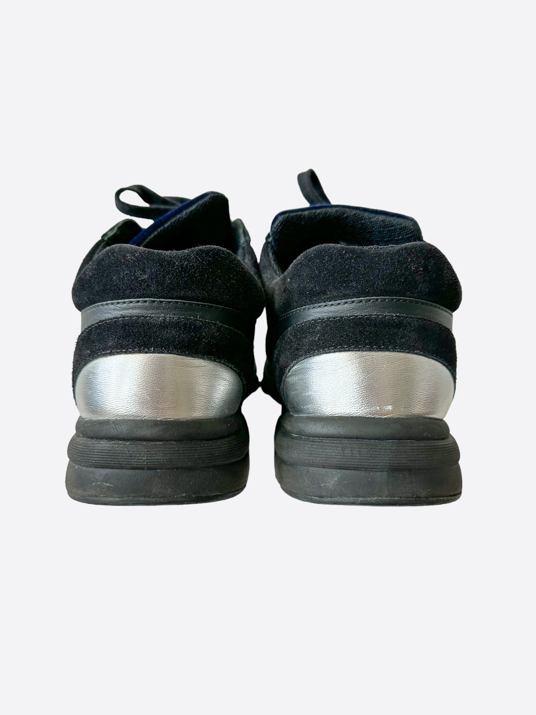 Chanel Black & Blue Velvet Sneakers - Luxury Women's Fashion Shoes for Casual Wear & Street Style