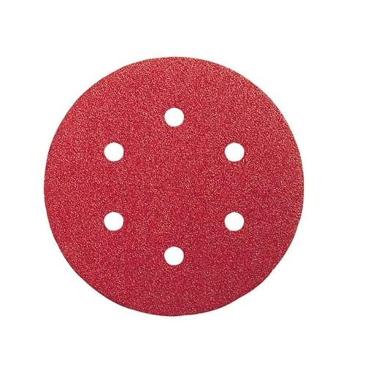 Milwaukee 4002395343287 5-Inch Red Sandpaper Discs for Orbital Sanders – 60 Grit, 80 Grit, 120 Grit – Perfect for Woodworking, Metal Polishing & DIY Projects
