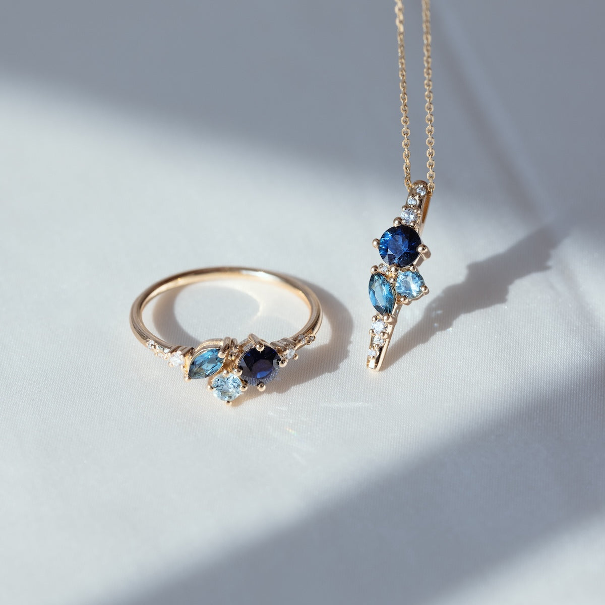 Ocean Starry Cluster Ring - Dainty Celestial Jewelry for Women, Elegant Stackable Rings for Everyday Wear, Perfect Gift for Birthdays & Anniversaries | Boho Chic Style, Layering Rings for Fashion Accessories