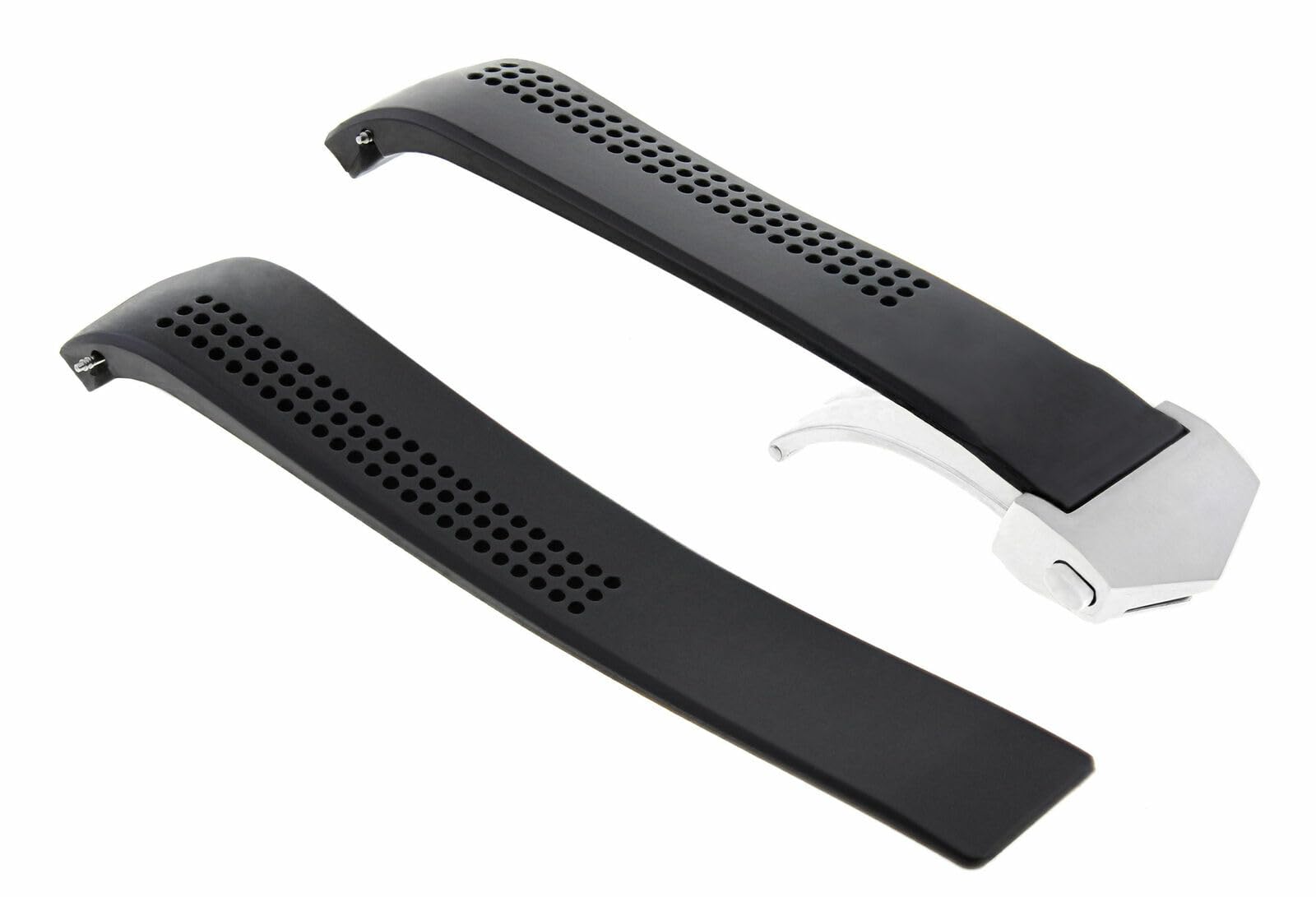 22mm Rubber Watch Band for Tag Heuer Carrera - Black | Durable & Comfortable for Daily Wear