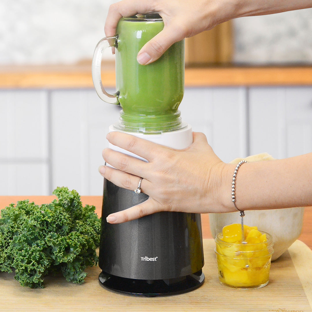 Refurbished Personal Blender II with Mason Jar - 12 Piece Basic Set for Smoothies, Protein Shakes & Meal Prep | Compact Blender for Home, Office & Travel
