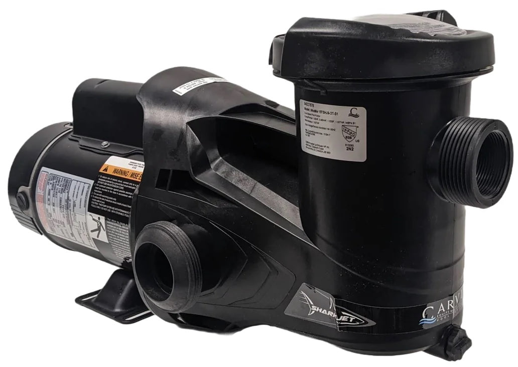 1.5 HP 2 Speed Sharkjet Series Horizontal Discharge Above Ground Pump - Heavy Duty Water Transfer for Pools, Irrigation & Flood Control