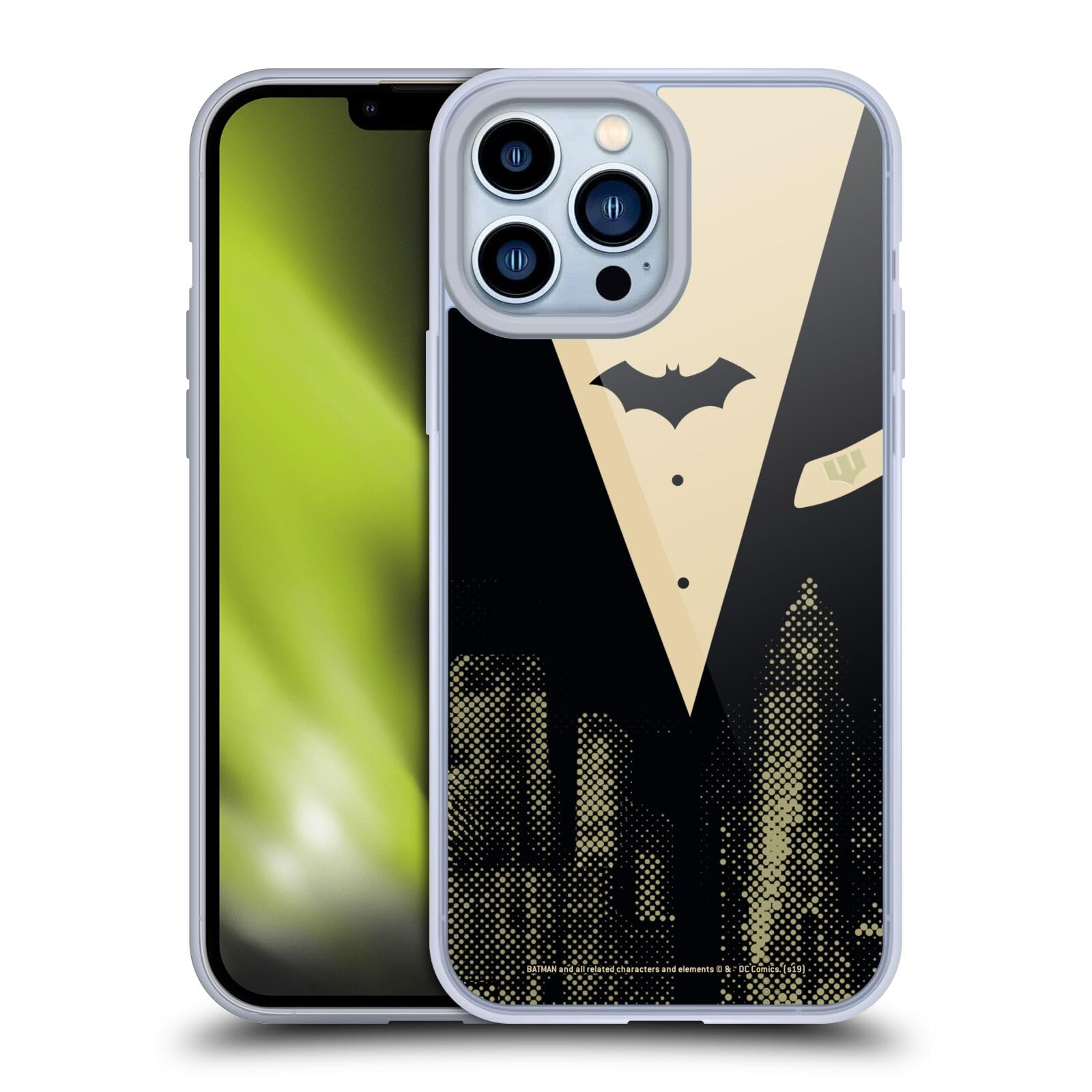 Official Batman DC Comics Licensed Duality Soft Gel Case for Apple iPhone 13 Pro Max - Protective Phone Cover for Superhero Fans, Daily Use & Gift Giving