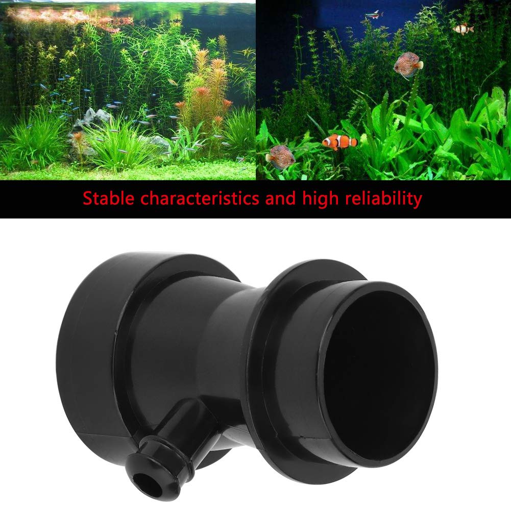 **Black Venturi Tube Air Suction Nozzle for Aquarium Protein Skimmer - DIY Fish Tank Air Pump Accessory for Water Filtration & Oxygenation**    *(Perfect for Saltwater & Freshwater Tanks - Enhances Protein Skimmer Efficiency & Improves Water Quality)*