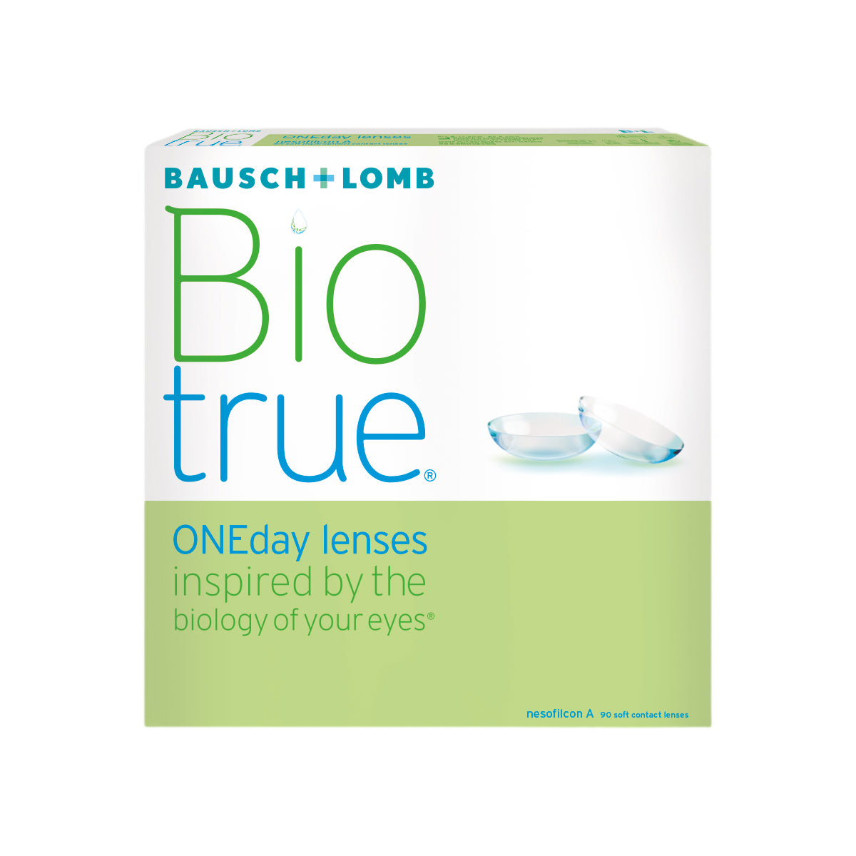 BIOTRUE ONEDAY Daily Disposable Contact Lenses (90 Pack) - Comfortable & Breathable for All-Day Wear - Perfect for Work, Sports, and Travel