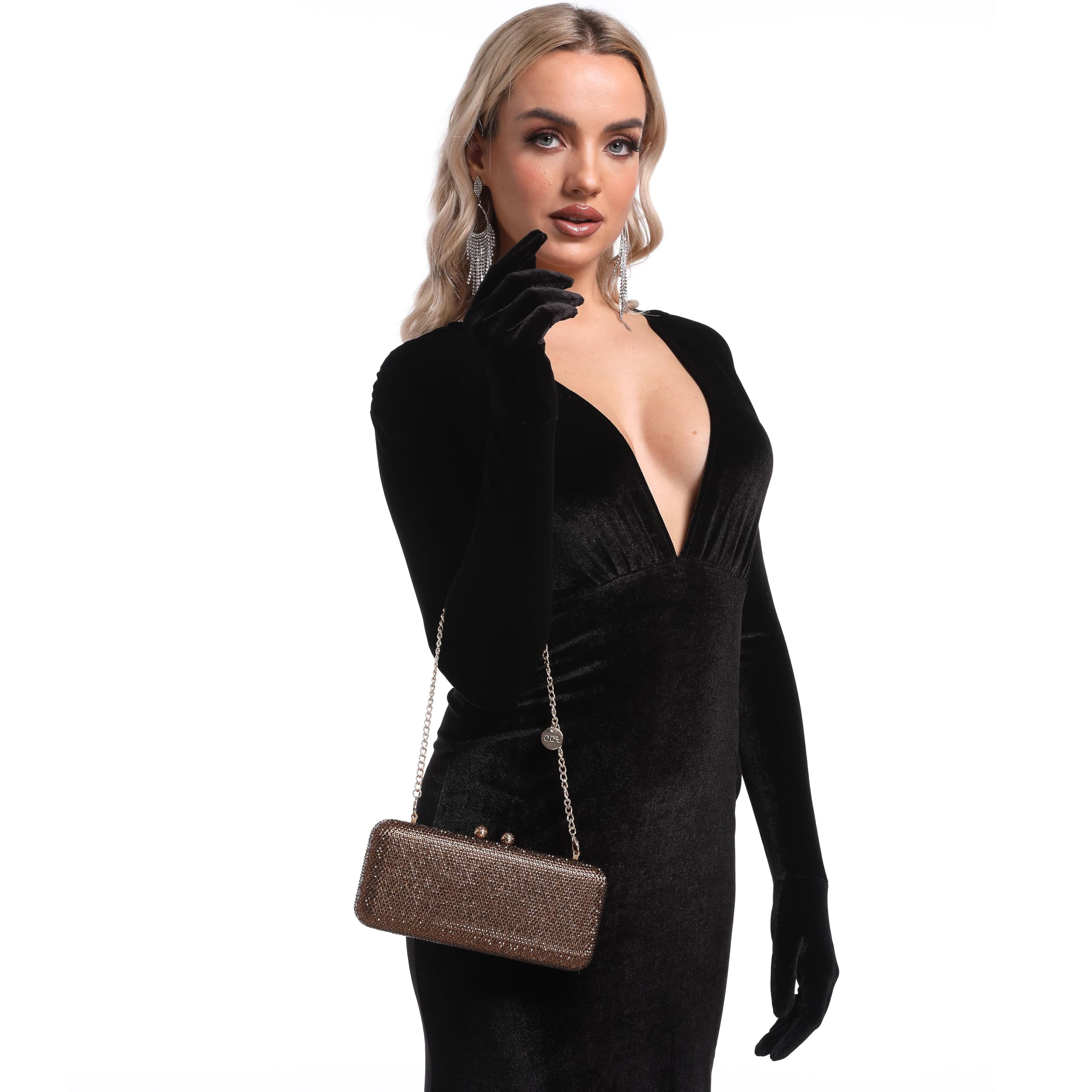 Elegant Crystal Rhinestone Clutch Purse for Women - Formal Evening Bag Wedding Party Clutch Handbag | Perfect for Prom, Cocktail Events & Special Occasions