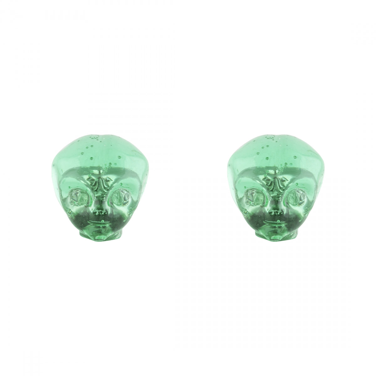 Alien Head Green SV E.T. Valve Stem Caps - Custom Car Tire Valve Caps for Cars, Trucks & Motorcycles - Unique Alien-Themed Accessories for Auto Enthusiasts & Sci-Fi Fans