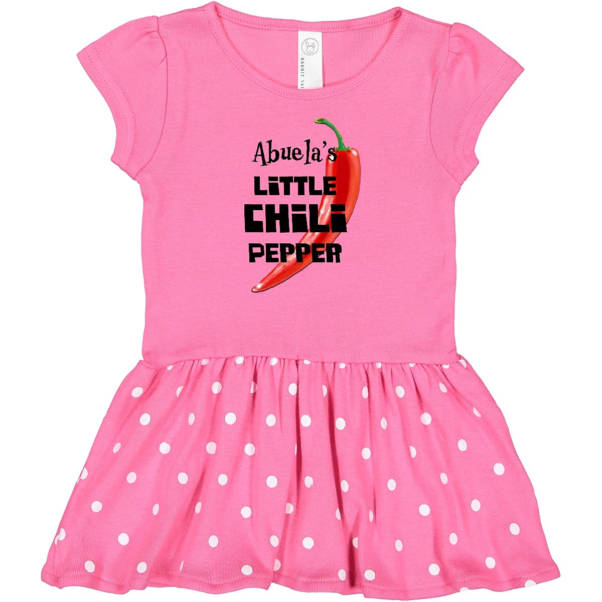 Inktastic Abuela's Little Chili Pepper Infant Dress - Cute Baby Girl Outfit for Holidays, Family Photos & Special Occasions