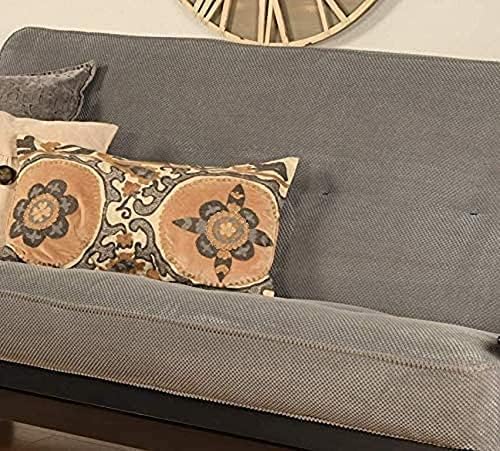 Queen Size Plush Futon Cover - Zippered Slipcover for 6-8 Inch Mattresses (Thunder) | Soft & Durable Sofa Bed Protector | Perfect for Guest Rooms, Dorms & Small Spaces