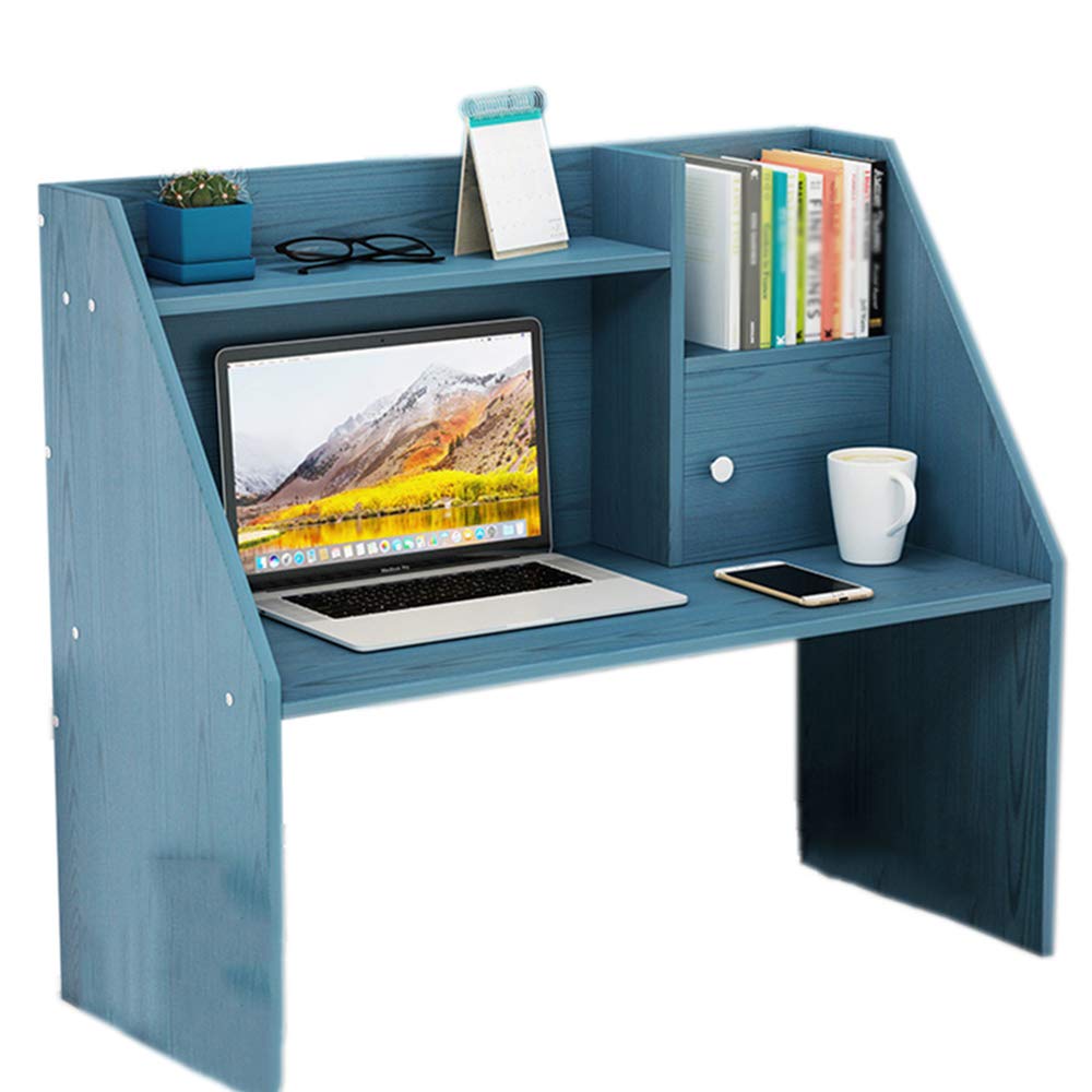 Foldable Computer Desk for Laptop - Portable Study Desk for College Dorm, Bunk Bed & Small Spaces (Blue, 31.6