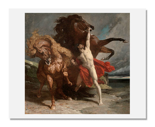 Henri Regnault Automedon with the Horses of Achilles Painting - Greek Mythology Art Print - Wall Decor for Home, Office & Gallery