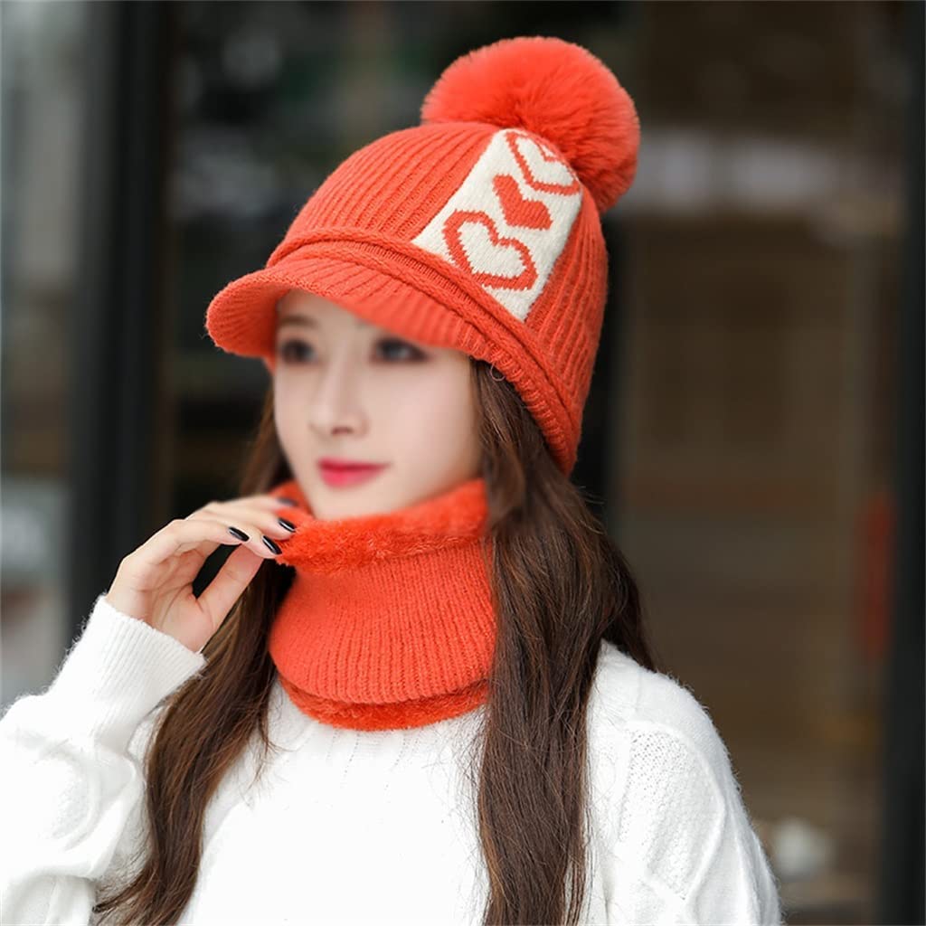 Women's Knitted Winter Hat and Scarf Set - Warm Windproof Beanie & Infinity Scarf for Cold Weather - Perfect for Outdoor Activities, Skiing, Snowboarding, and Daily Winter Wear