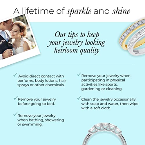 1/10-1/4 CT TW Certified Lab Grown Diamond Ring Bands for Women | Solid 10k White Gold Wedding Band | Sparkling GH VS/SI Lab Created Diamond Ring | Perfect for Engagement, Anniversary & Everyday Wear