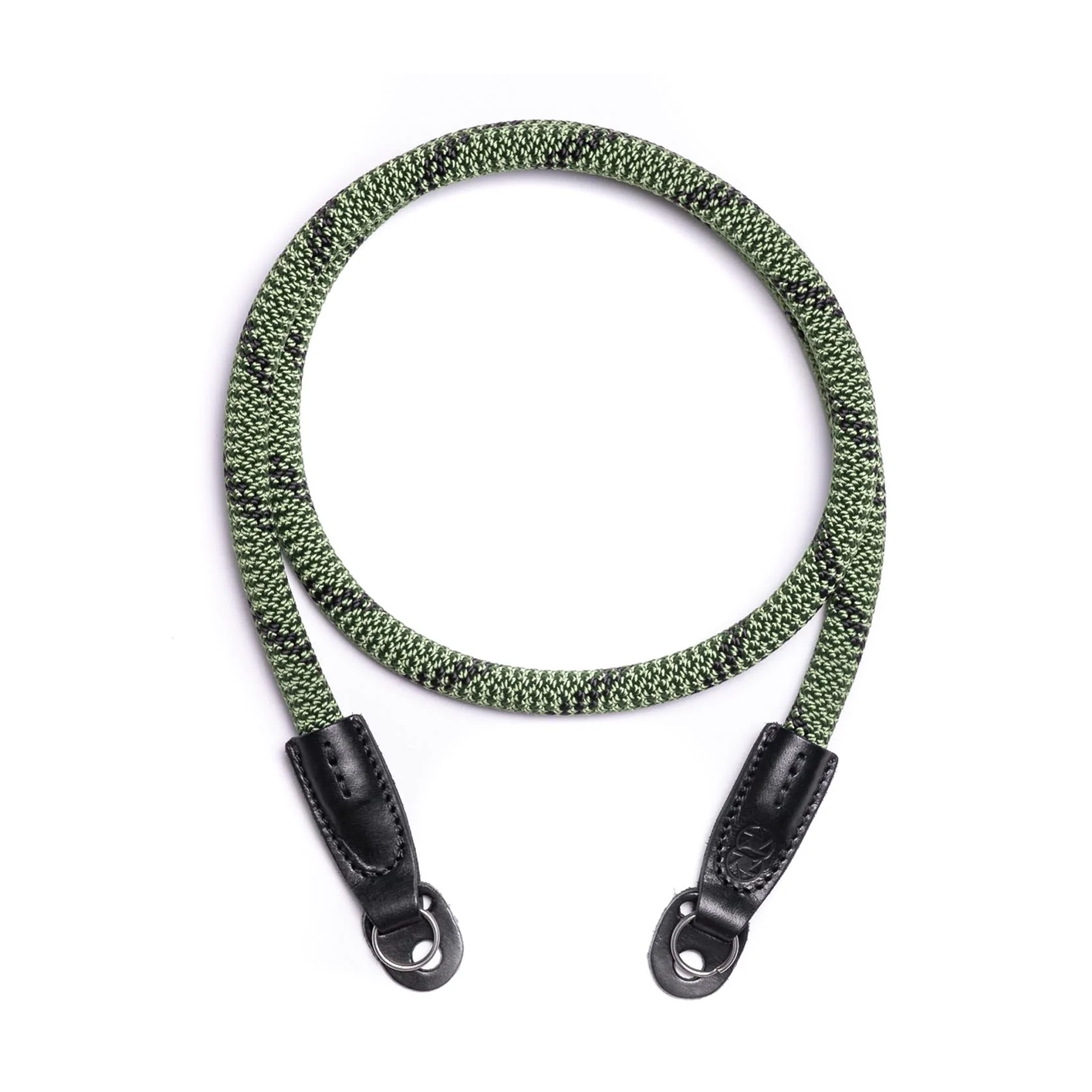Cooph Rope Camera Strap with Split Ring - 45.3 Inch (115cm) Adjustable Neck Strap for DSLR & Mirrorless Cameras - Durable Duotone Green Design - Perfect for Travel, Hiking & Outdoor Photography