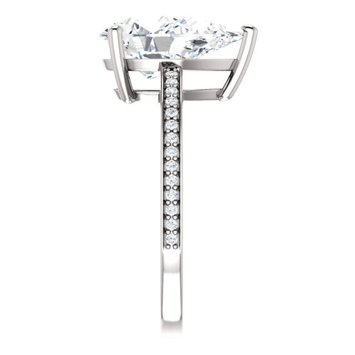Exquisite Pear Cut 2.10CT Colorless Moissanite Engagement Ring in 925 Sterling Silver - Perfect Wedding Promise Ring, Custom Jewelry for Brides, Anniversary Gifts & Special Occasions