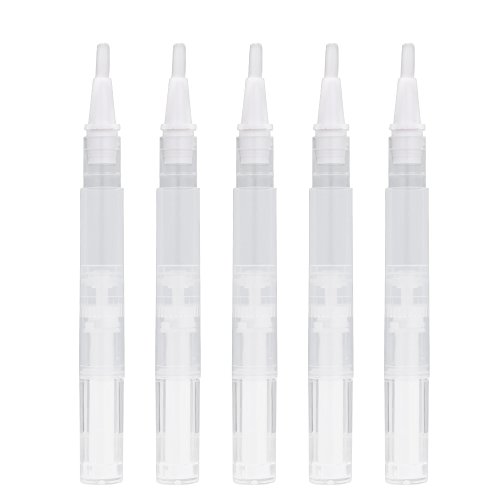 5pcs 3ml Empty Transparent Twist Pen Cosmetic Containers for Lip Gloss, Nail Polish & Eyelash Serum - Refillable Makeup Tubes for DIY Beauty Products & Travel Essentials