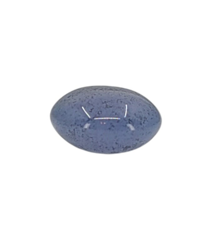 3.93ct Natural American Blue Chalcedony Round Cabochon 10mm - Premium Quality USA Mined Gemstone for Jewelry Making, Healing Crystals & Collectibles