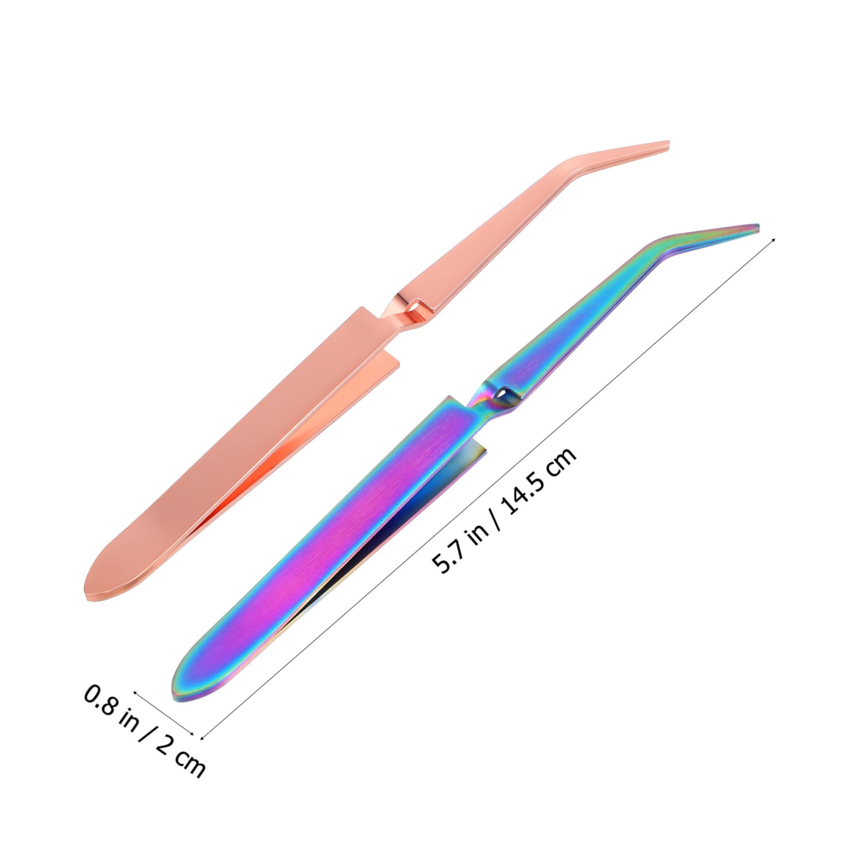 2 Pcs Stainless Steel Nail Shaping Tweezers - Professional Manicure Tools for Gel Nails, Nail Clamps & Pinching Tool | Perfect for Nail Art, DIY Home Manicure & Salon Use