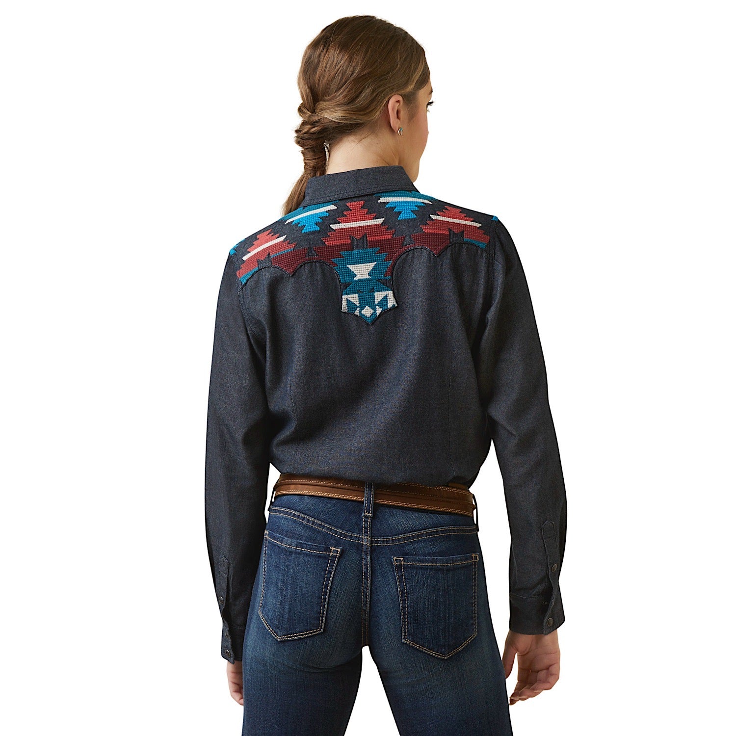 Ariat Women's Dutton Snap Shirt in Rinseed - Stylish Western Plaid Shirt for Cowgirls, Rodeo & Everyday Wear