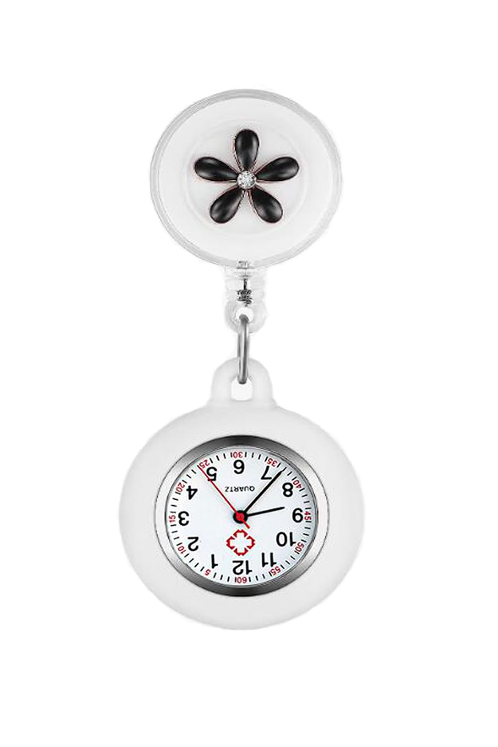 Retractable Nurse Lapel Watch Clip - Quartz Watch with Second Hand for Nurses & Doctors - Perfect for Medical Professionals, Healthcare Workers & Clinical Use