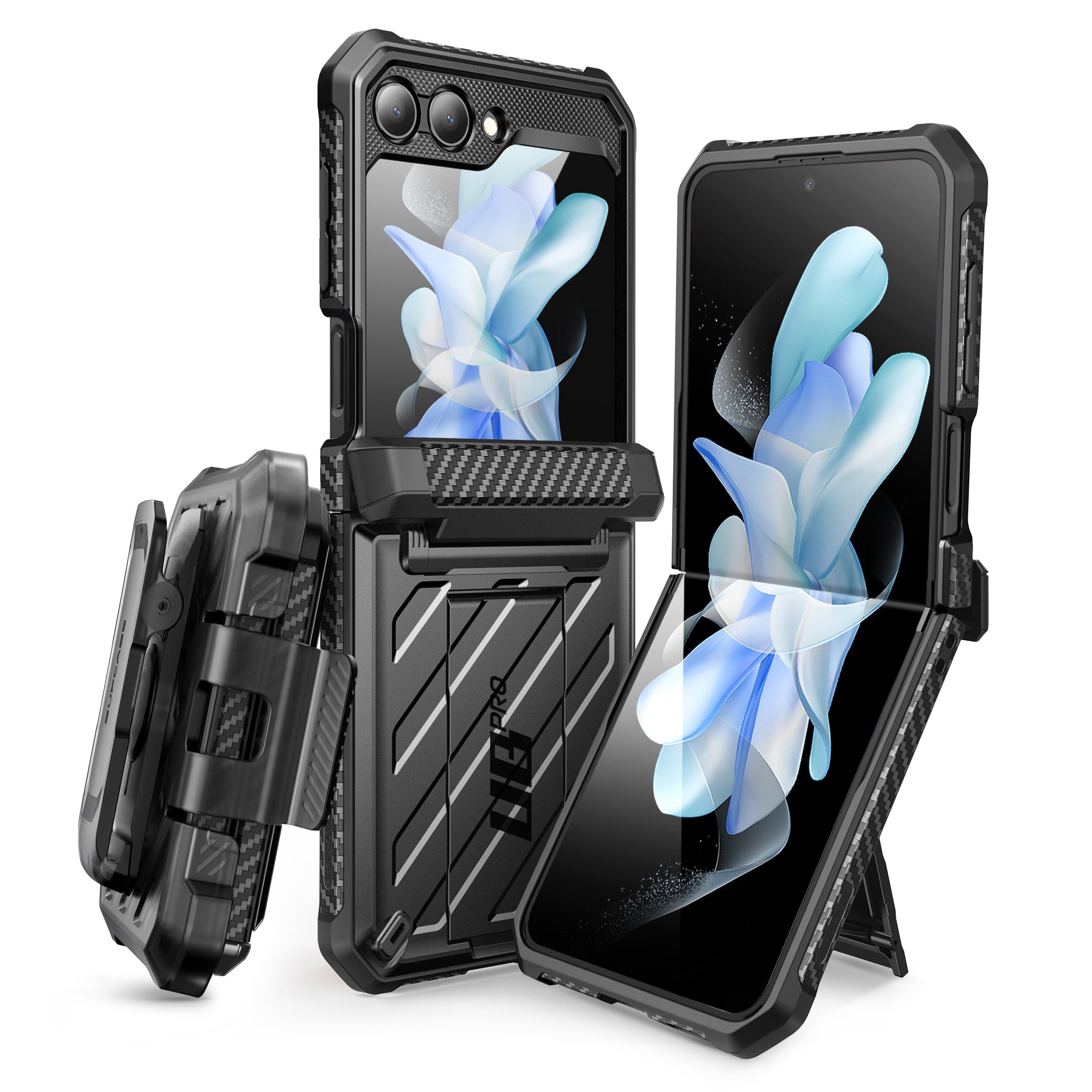 Samsung Galaxy Z Flip5 Unicorn Beetle PRO Heavy Duty Rugged Case with Belt Clip - Shockproof Protective Cover for Everyday Use, Outdoor Activities & Work Scenarios