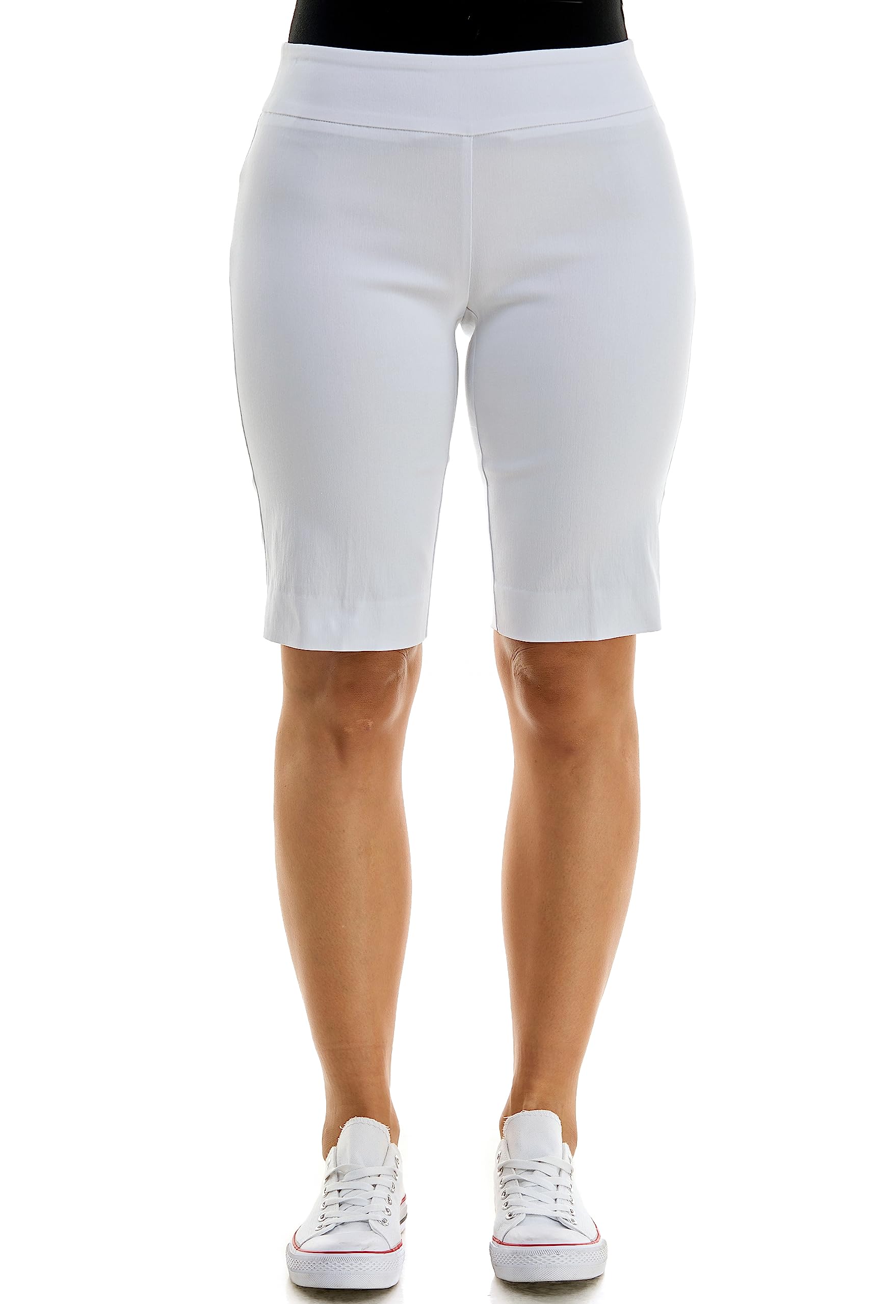 Zac & Rachel Women's Bermuda Shorts - Comfortable Pull-On for Summer Outings
