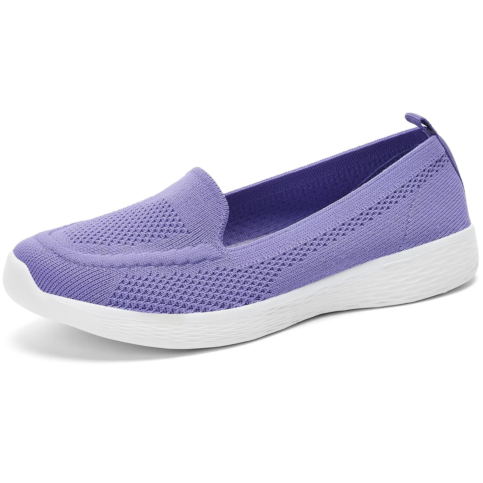 Wryweir Women's Slip-On Flat Shoes - Comfortable Knit Loafers for Nurses, Lightweight Walking Sneakers for Work, Travel & Everyday Wear