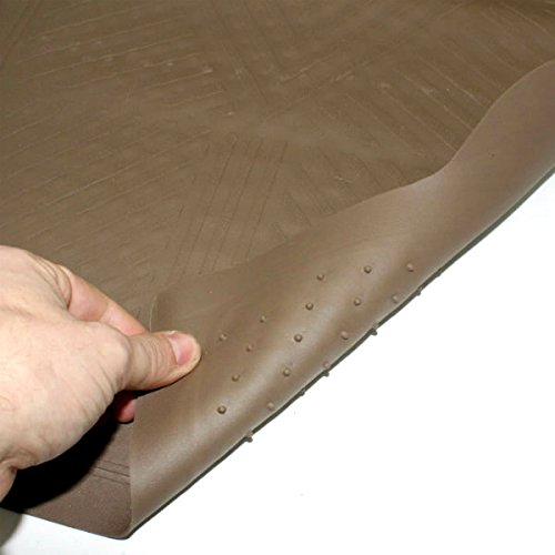 4-Piece Tan Rubber Car Floor Mats Set - Non-Slip Interior Accessories for Sedans, SUVs & Trucks | All-Weather Protection & Easy Cleaning