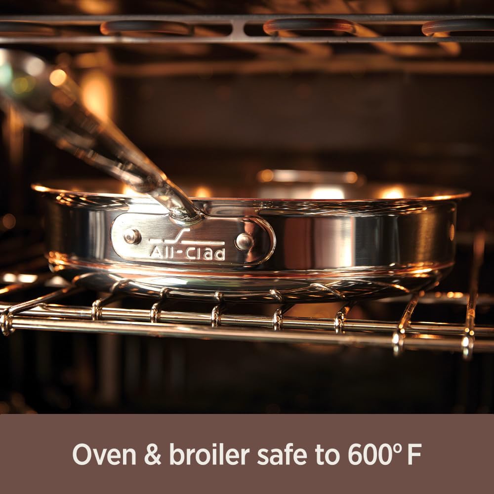 All-Clad Copper Core 5-Ply Stainless Steel Sauce Pan 3 Quart - Induction Compatible, Oven & Broiler Safe Up to 600°F - Premium Cookware Set for Professional Chefs & Home Cooking - Perfect for Sauces, Soups & Simmering