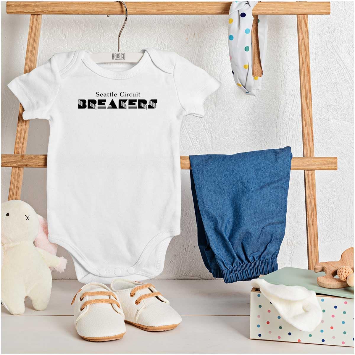 Brisco Brands Seattle Circuit Break Dance Baby Romper - Cute & Comfortable Outfit for Boys & Girls - Perfect for Dance Classes, Performances & Playdates