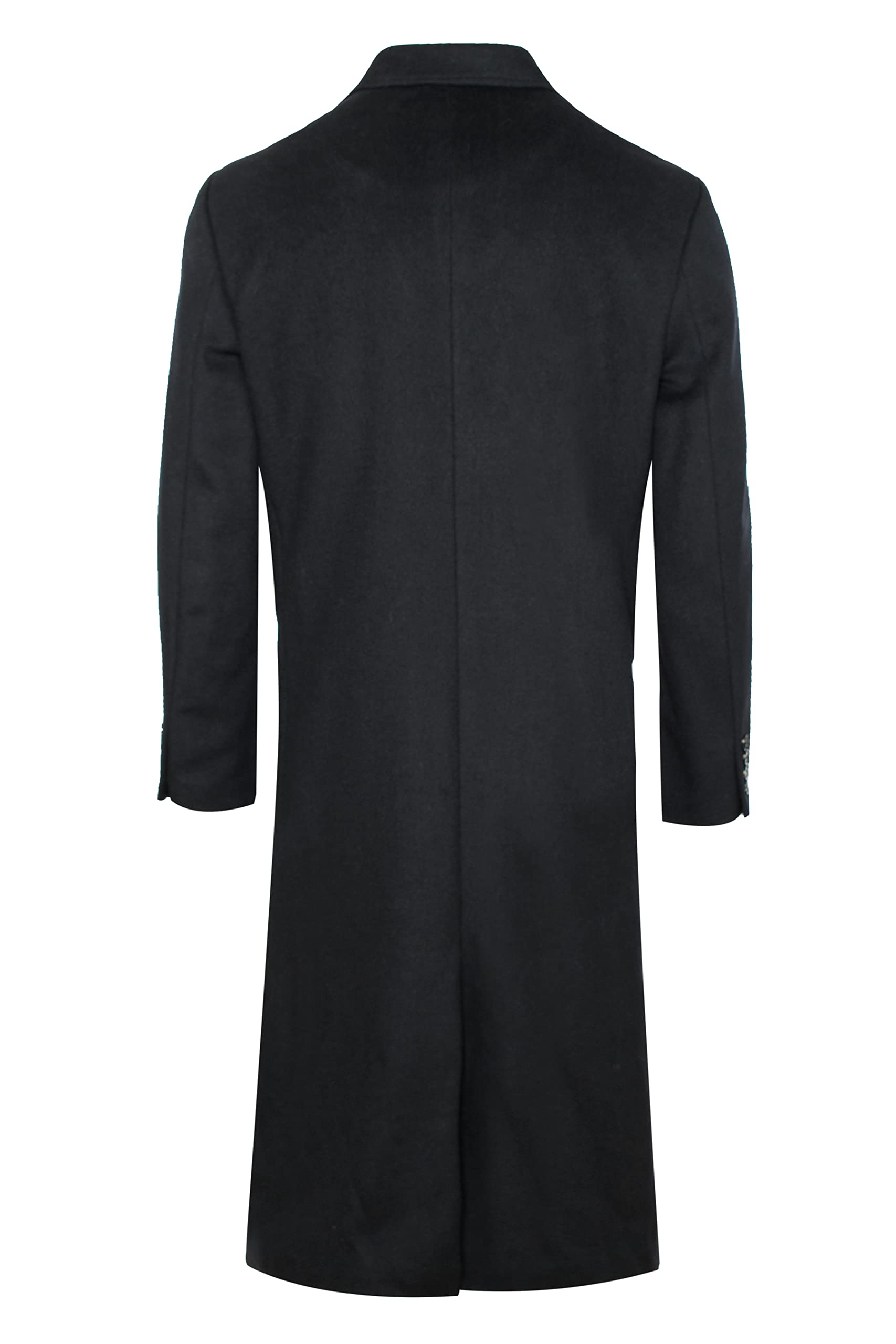 Premium Men's 100% Wool & Cashmere Long Overcoat - Winter Warm Topcoat Jacket for Business, Formal Events & Cold Weather Protection