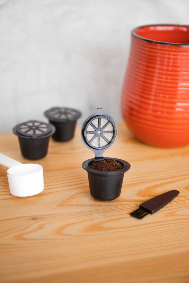Reusable Nespresso™️ Compatible Coffee Pods - 3 Pack for Eco-Friendly & Cost-Saving Brewing at Home or Office