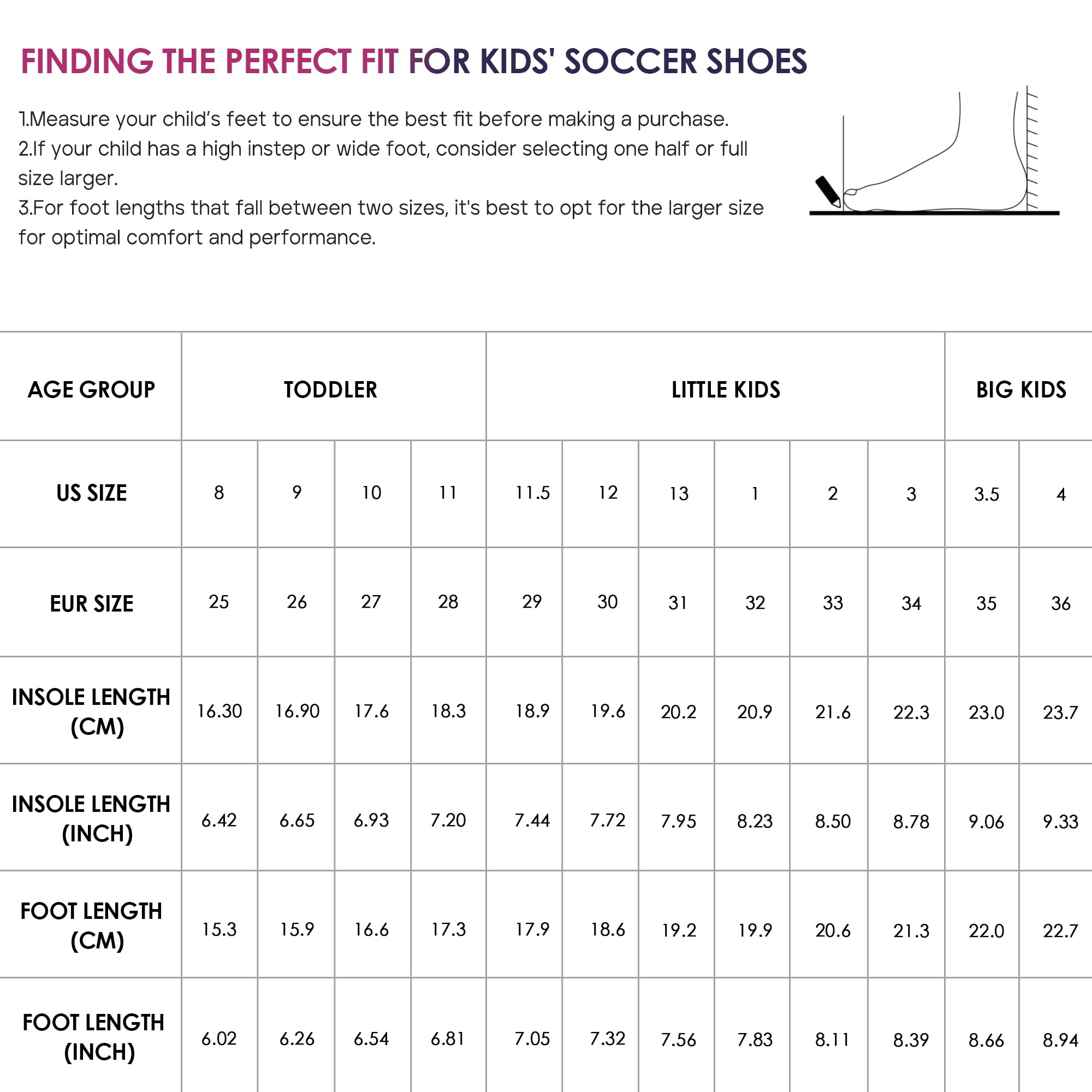 Brooman Kids Turf Soccer Shoes for Girls & Boys - Lightweight Indoor/Outdoor Football Cleats for Youth Training & Games - Perfect for Artificial Grass, Gym Floors & Backyard Play