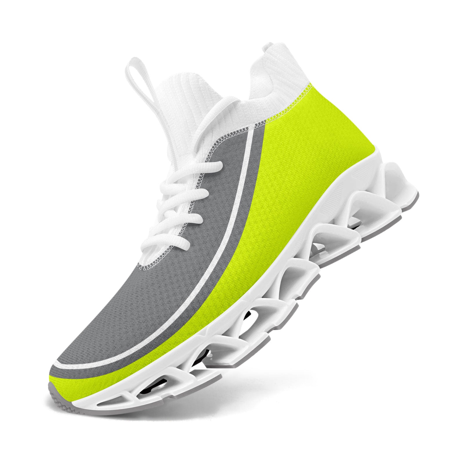 Custom Green & Gray Maxsoul Personalized Sneakers - Breathable Comfort Shoes for Men & Women (FN030XD D020388) - Perfect for Running, Gym Workouts & Casual Wear
