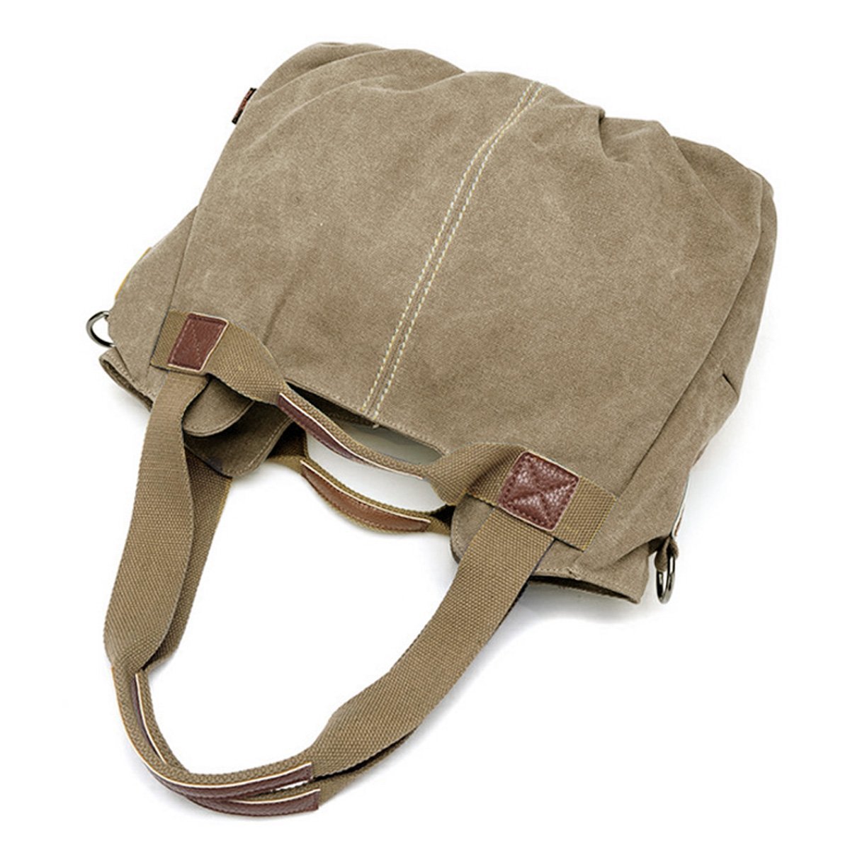 Women's Casual Canvas Tote Bag - Lightweight Hobo Shoulder Purse for Daily Use, Shopping & Work (Khaki) | Perfect for Groceries, Beach Trips & Office Commute