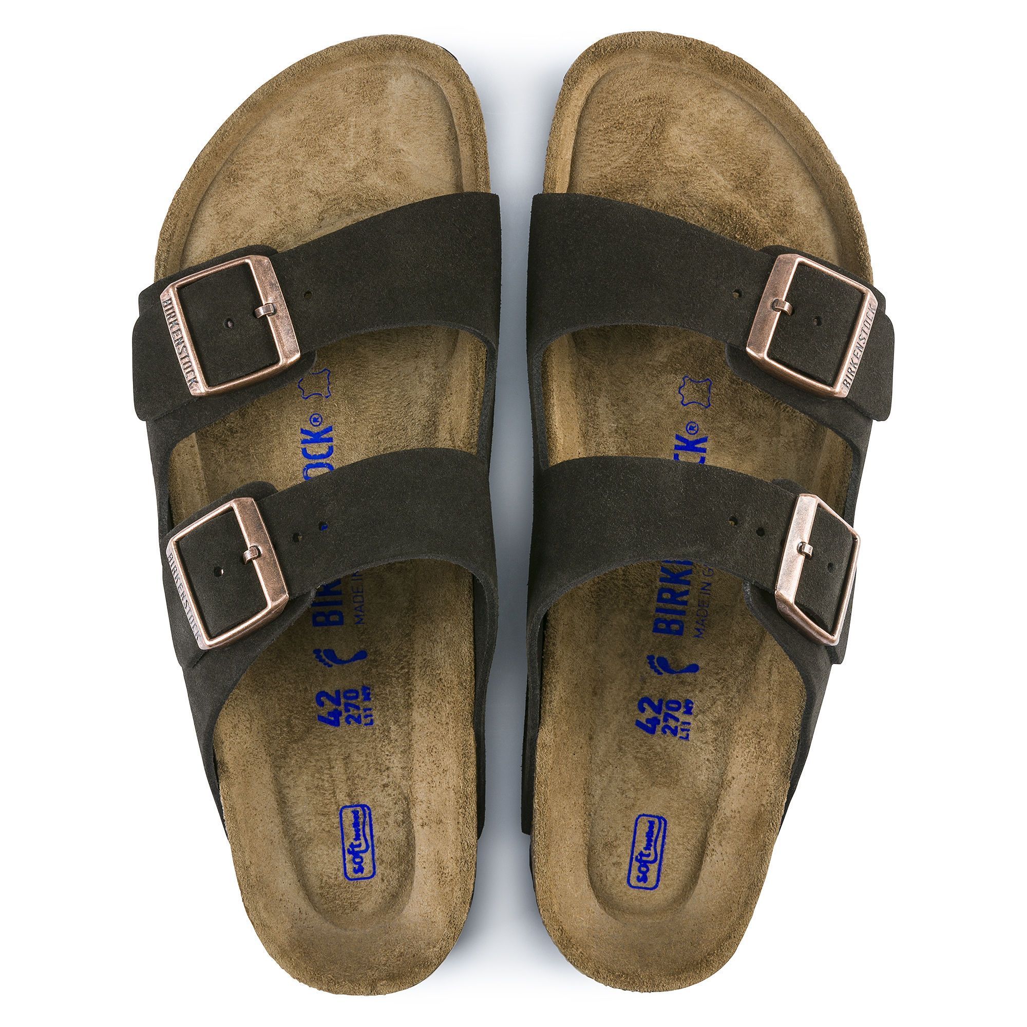BIRKENSTOCK ARIZONA Soft Footbed Sandals - Unisex Mocha Suede Leather Comfort Shoes for Men & Women | Perfect for Casual Wear, Walking, and Outdoor Activities