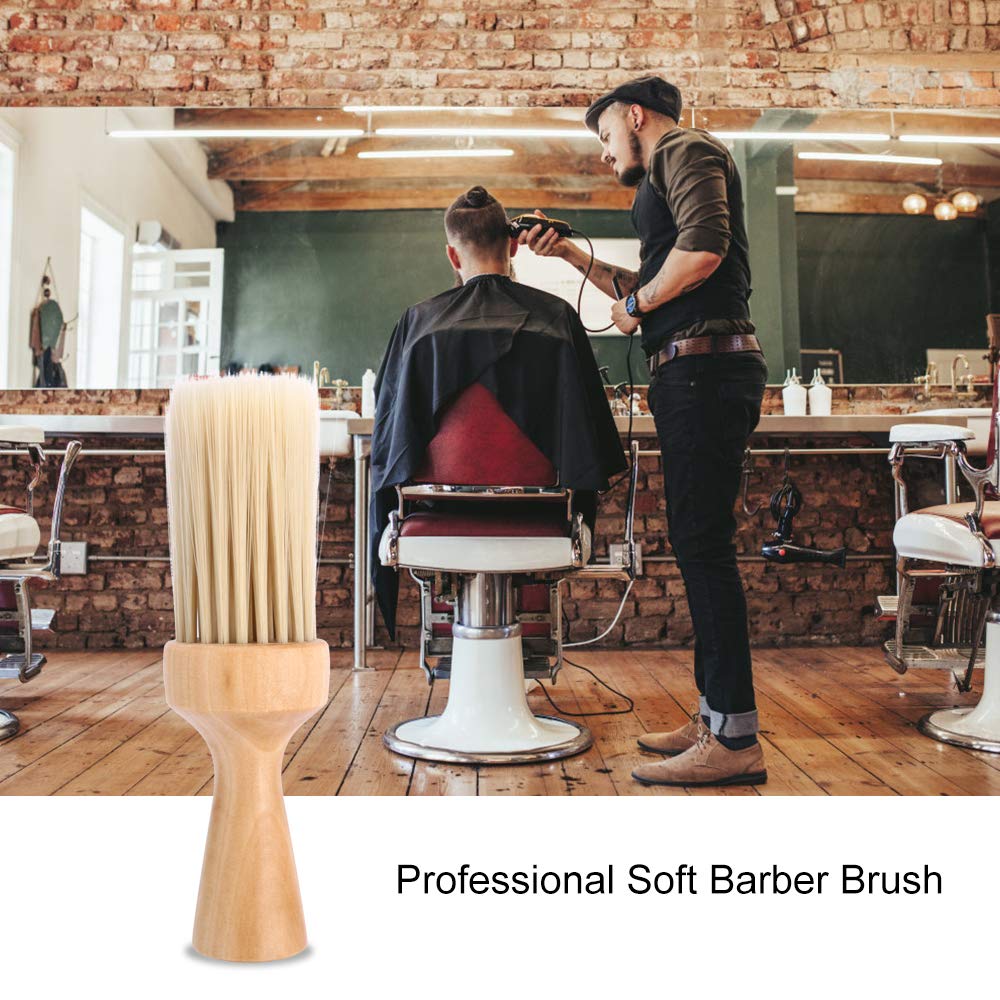 Professional Barber Neck Duster Brush - Soft Hair & Neck Cleaning Brush for Salon & Home Use - Perfect for Haircut Aftercare & Grooming