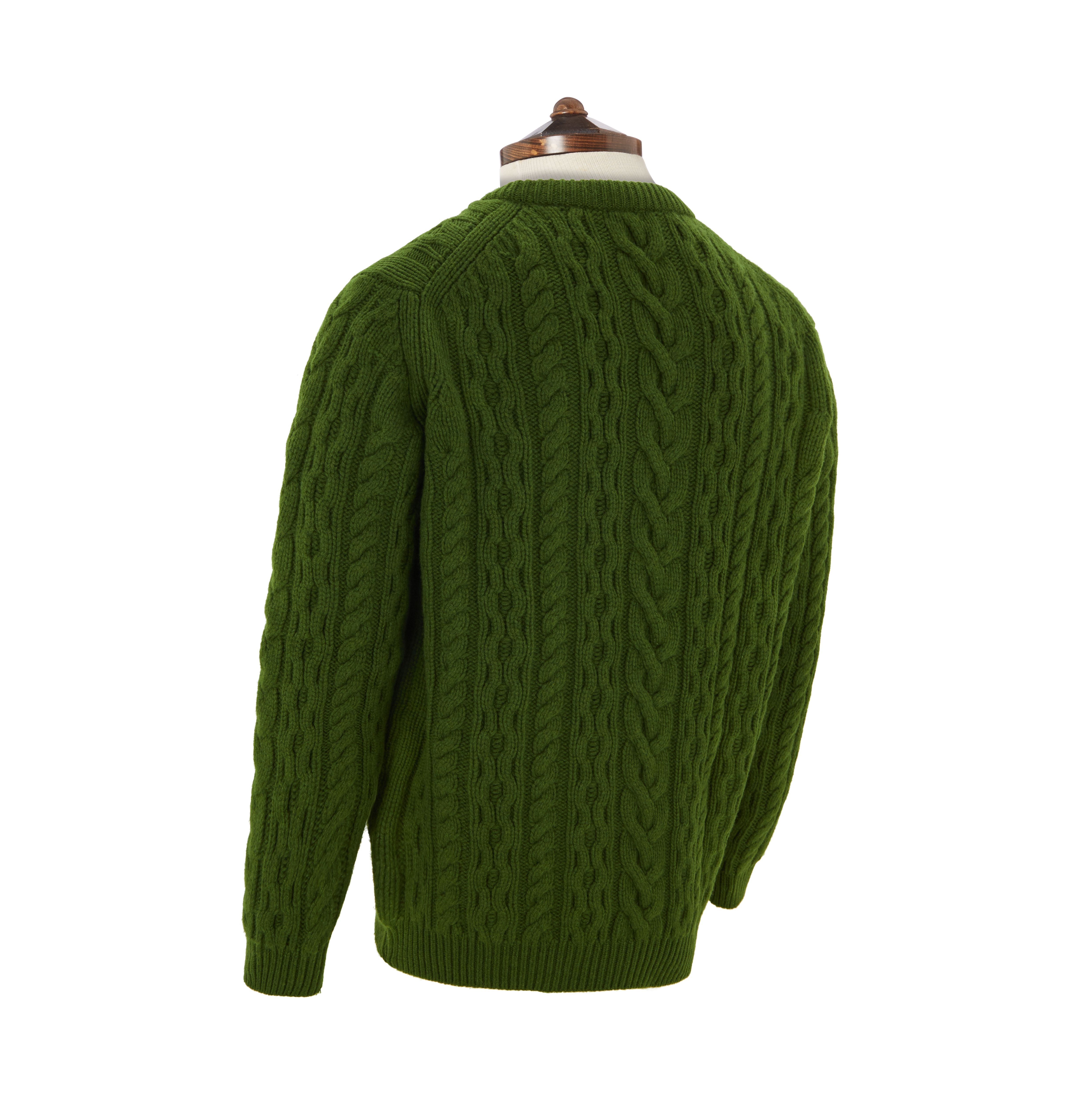 Kylan Green Cashmere Cable Knit Crew Neck Sweater for Women - Soft & Warm Winter Pullover for Casual Outfits & Office Wear