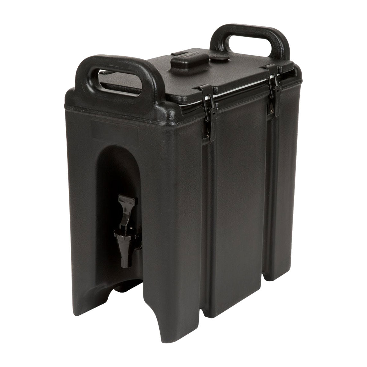 Cambro 250LCD110 Camtainer 2.5 Gallon Black Beverage Dispenser - Perfect for Restaurants, Catering & Outdoor Events