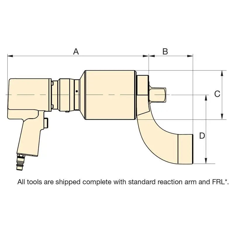 AME 1-1/2 Inch Drive PTW Pneumatic Torque Wrench 67760K - Heavy Duty Industrial Air Impact Wrench for Automotive, Construction & Manufacturing