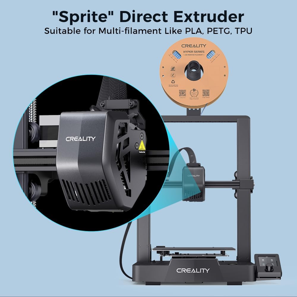 Creality Ender 3 V3 SE FDM 3D Printer - Auto Leveling, 250mm/s High Speed, Direct Extruder, Dual Z Axis | Perfect for Home DIY, Prototyping & Hobbyist 3D Printing Projects (220x220x250mm Build Volume)