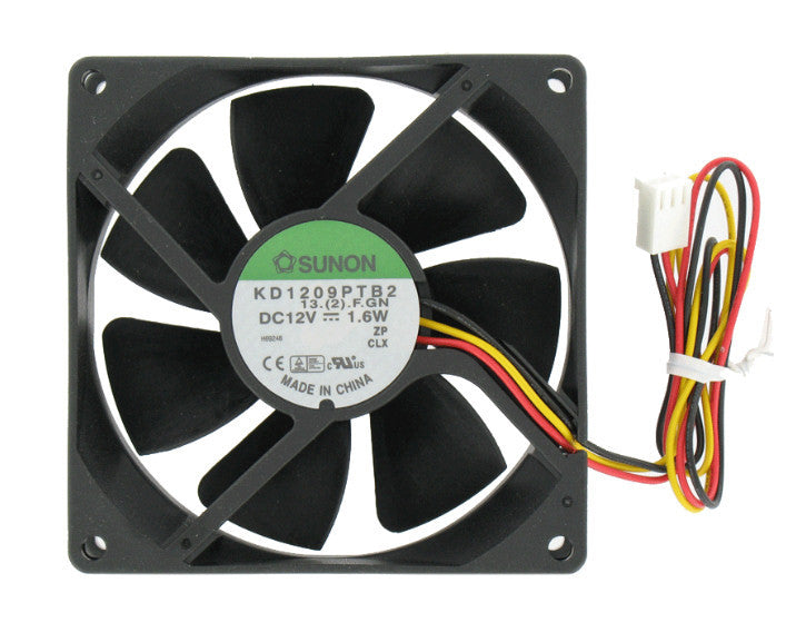 Sunon 92x92x25mm Medium Speed 3-Pin 12V DC Cooling Fan KD1209PTB2 - Perfect for PC Case, Server, and Electronics Cooling