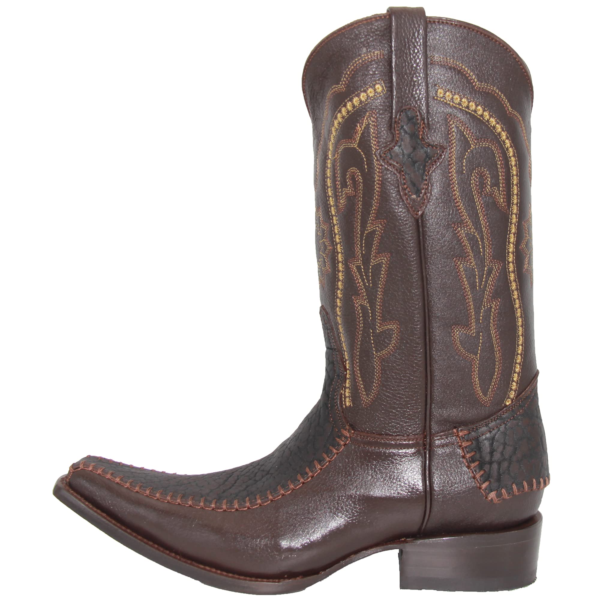 Authentic Men's Western Cowboy Boots - Genuine Leather Luxury Bull Neck Print for Rodeo & Country Style | Perfect for Rodeos, Line Dancing & Western Fashion