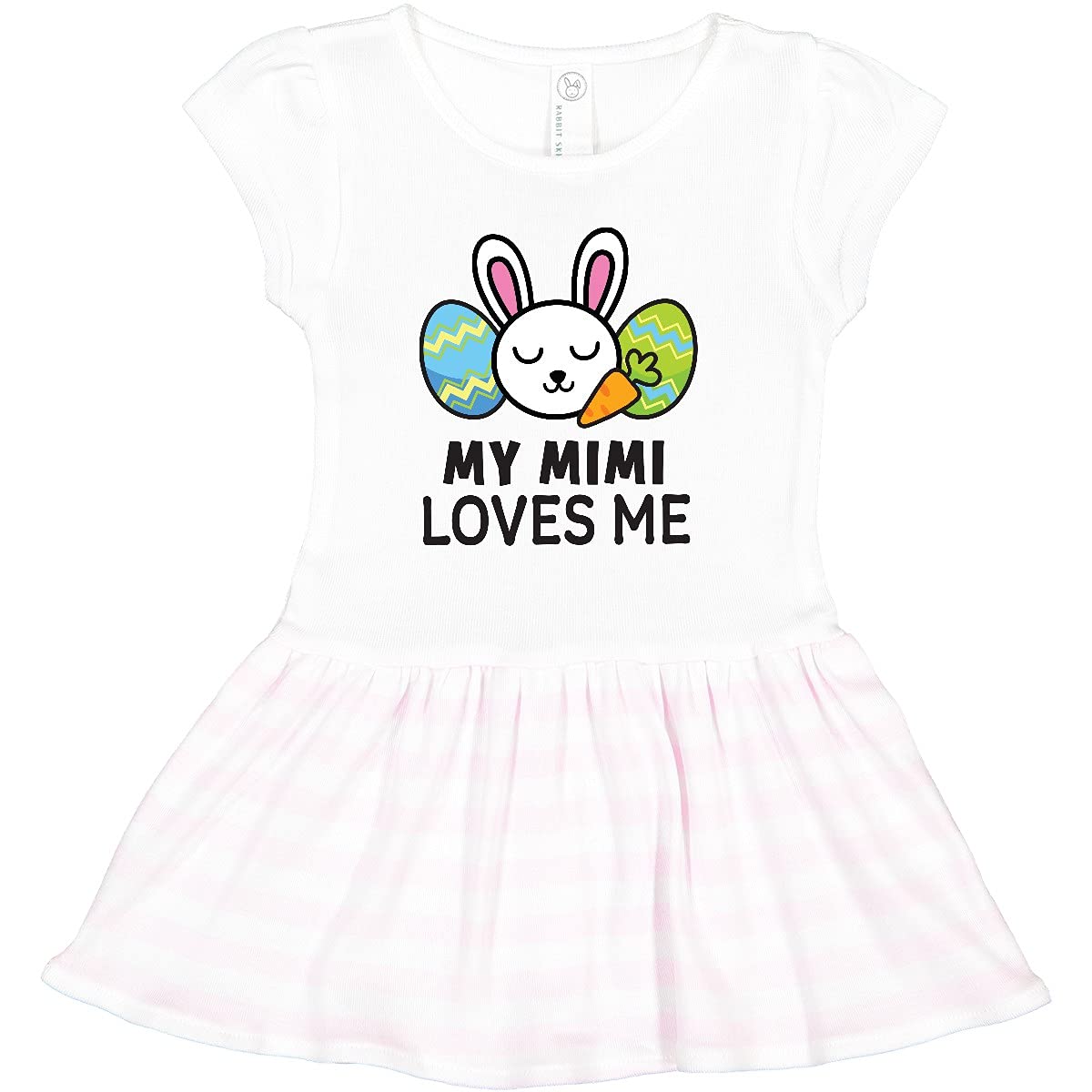 Inktastic My Mimi Loves Me Bunny Easter Dress for Toddlers - Easter Outfit