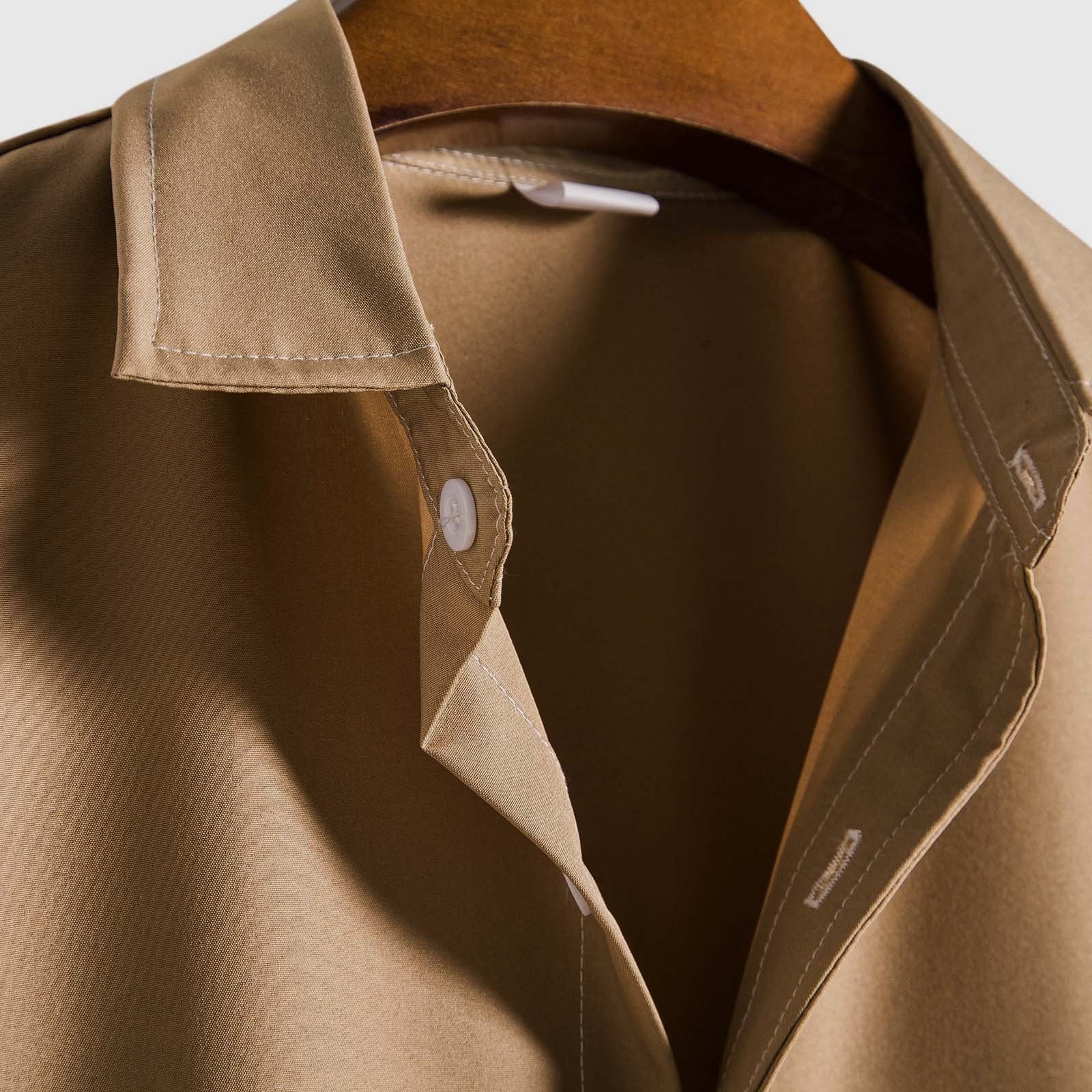 Antonio's Summer Short Sleeve Solid Color Casual Shirt for Men - Perfect for Beach Outings, Vacation & Summer Fashion
