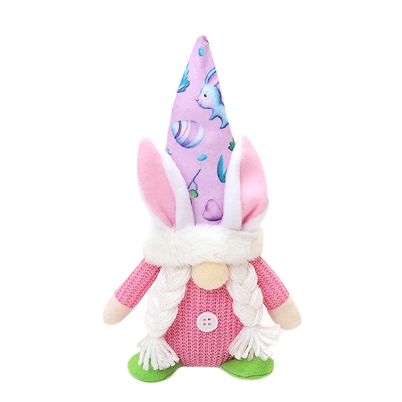 Cute Easter Gnome Decor - Kawaii Bunny Gnome Plush Doll for Spring, Easter Gifts for Kids, Women & Men - Faceless Gnome Ornament for Desktop, Indoor Home Decor - Perfect for Easter Celebrations, Spring Home Decorations and Gift Giving