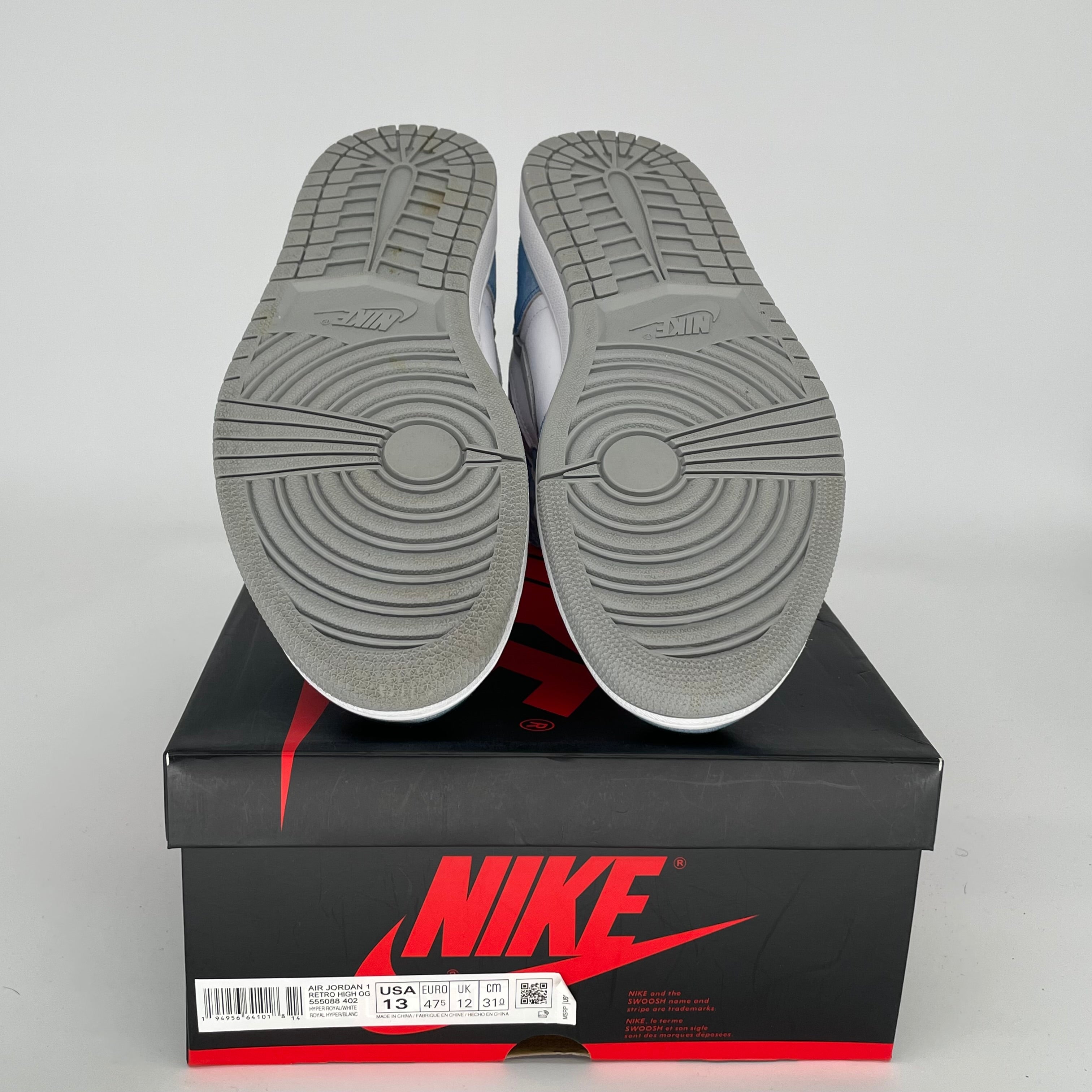 AIR JORDAN 1 HYPER ROYAL Men's Basketball Shoes Size 13 - 555088-402 | Sneakers for Streetwear, Casual & Basketball Games